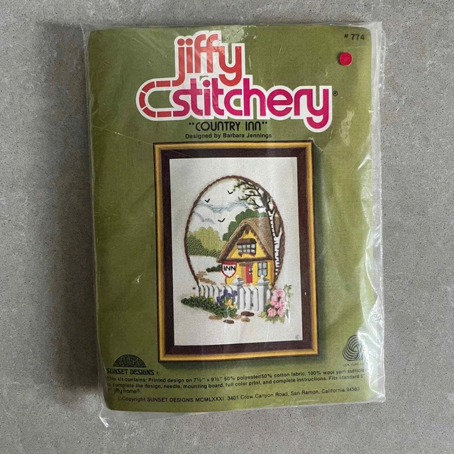 Kit vintage Jiffy Stitchery Country Inn #774