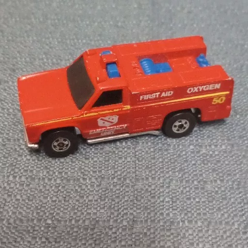 Hot Wheels Emergency Unit no. 50 Red Fire Truck Hong Kong 1974