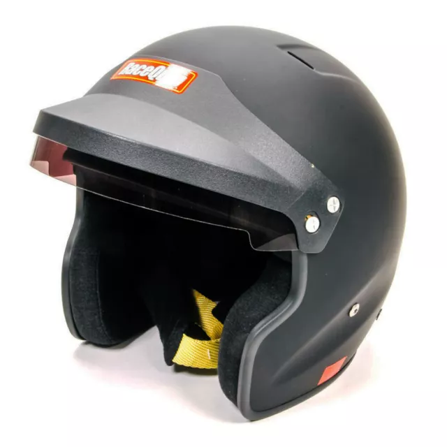 Racequip Helmet Open Face Large Black SA2020