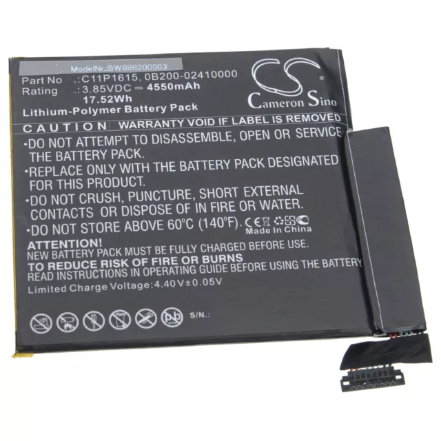 Batterie 4550mAh Li-Po pour ASUS Zenpad Z8S, P00J, ZT582KL