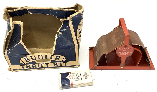 VINTAGE BROWN & Williamson Cigarette Roller Machine Bugler Target Kite  WORKING $26.48