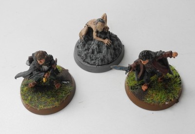 GAMESWorkshop 0698 Sam Frodo e Gollum su roccia Signore degli anelli 