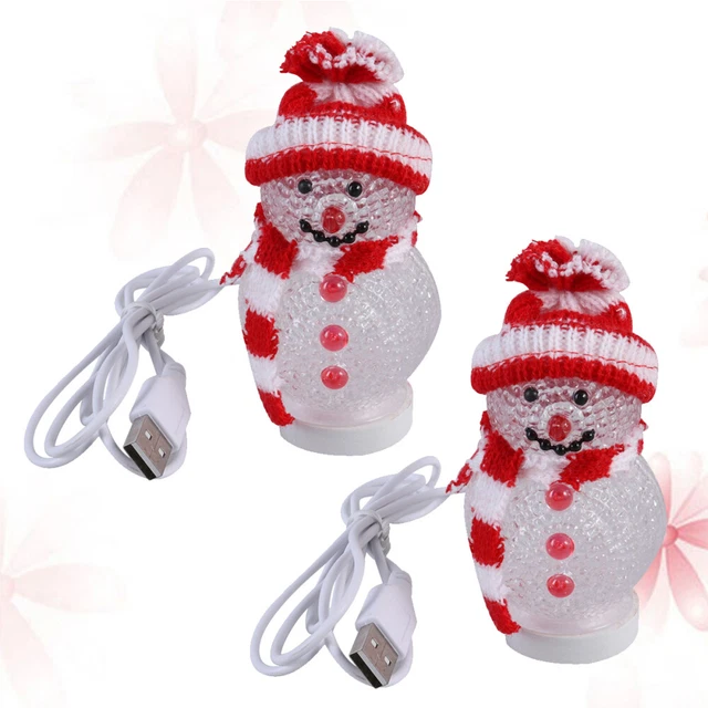 2 pz decorazioni pupazzo di neve per interni