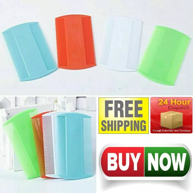 NEW Durable Double Sided Nit Combs Hair Head Lice Dectection Comb Kids Pet Flea