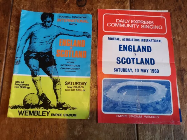 ENGLAND v SCOTLAND FOOTBALL PROGRAMME & SONG SHEET May 10th 1969