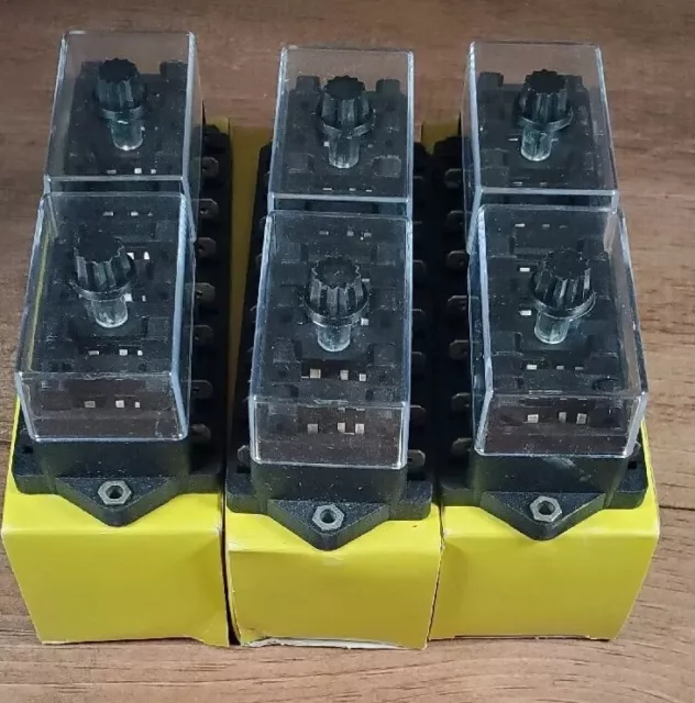 Lot of 3 New 8 Way 12V Automotive Marine ATO/ATC Blade Fuse Box Block Unbranded