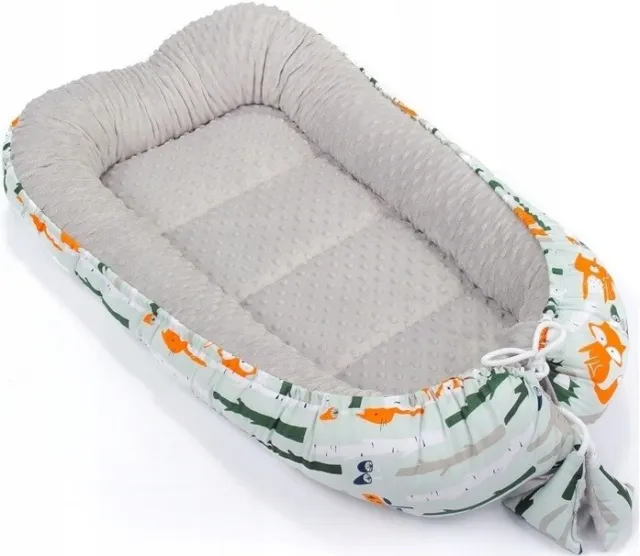 Babynest Kuschelnest Babynestchen 100% Baumwolle Minky Nestchen Babykokon