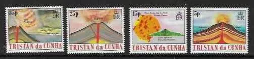 Tristan Da Cunha Sg337/40 1982 Volcanoes  Mnh