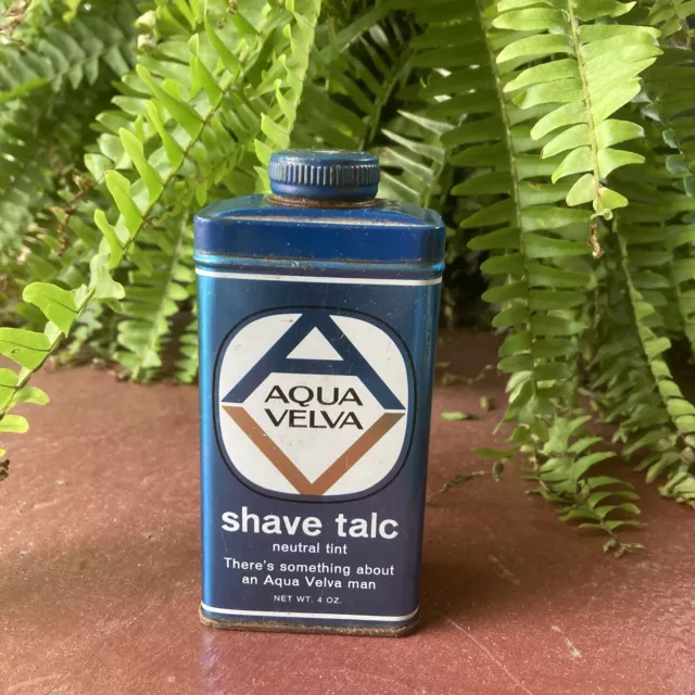 Vintage AQUA VELVA Shave Talc Tin Shaving
