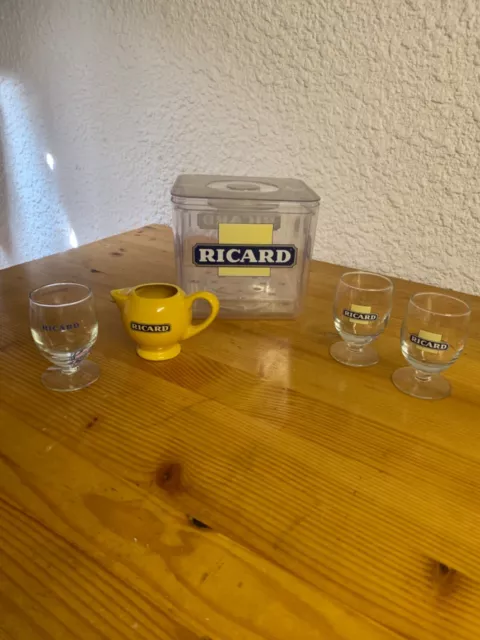 Ricard Gläser Karaffe Eiswürfelbehälter