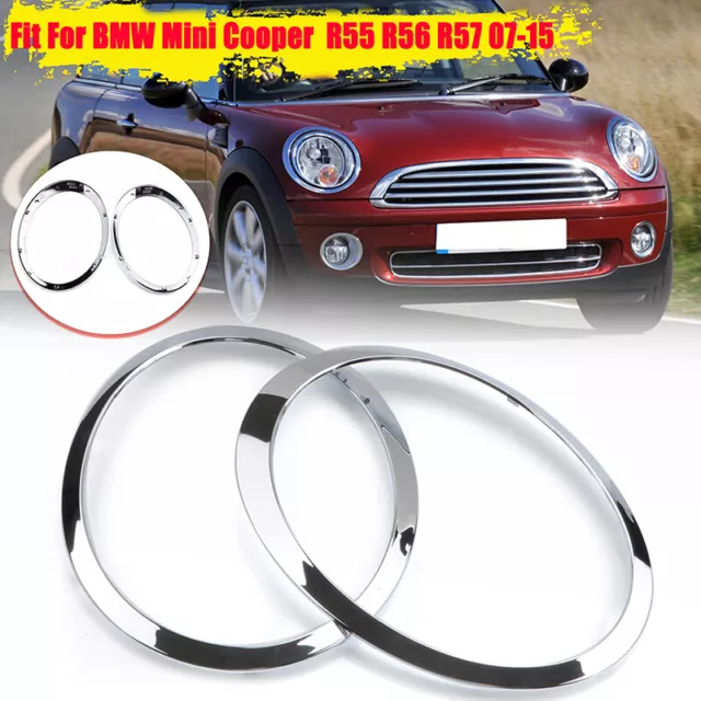 Black Headlight Ornamental Ring Ring Bezel for Mini Cooper R55 R56 R57  2007-15