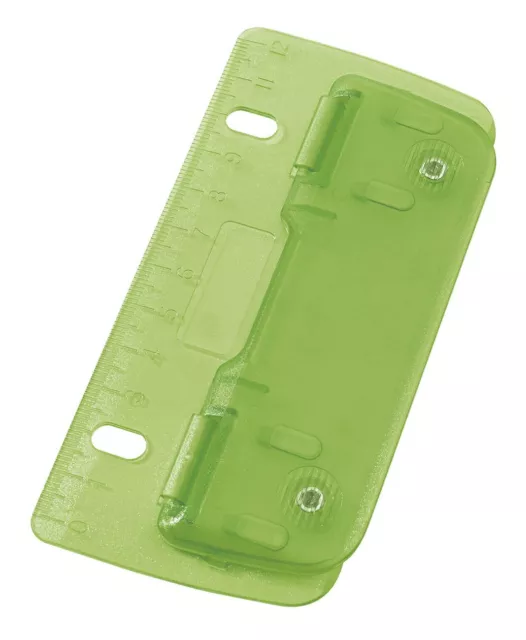 Wedo 67 811 8 cm Flat 2 Hole Pocket Punch - Green 1 Locher Green