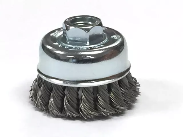 2-3/4" Dia Knot Style Cup Brush - Carbon Steel Wire