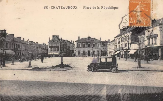 Cpa 36 Chateauroux Place De La Republique