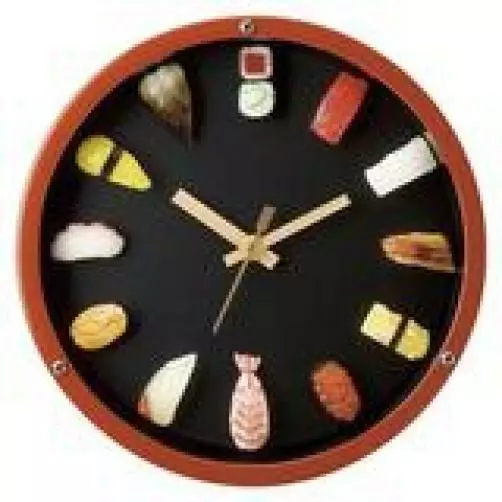 Original food sample Sushi clock Replica Fake Food 12 Different Sushi Toppings