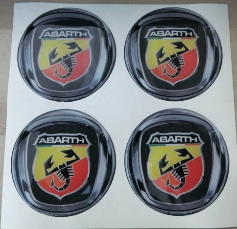 COPRIMOZZI KIT ADESIVO STICKERS 3D X4 PZ 60 Mm OPEL GRIGIO GT CORSA OPC