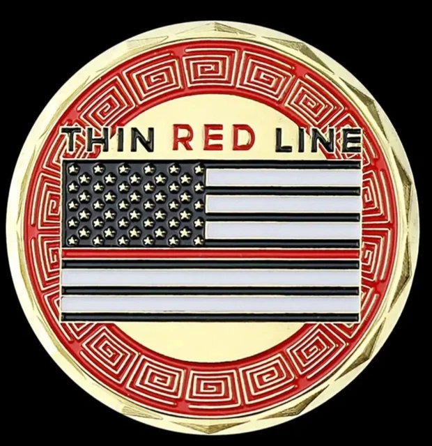 FIREFIGHTER, FIRE RESCUE, Thin Red Line, Challenge Coin 8.99 PicClick