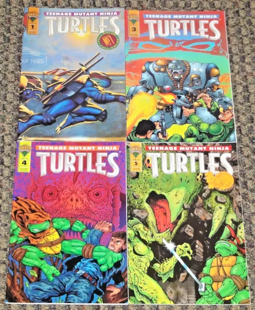 1993-1994 Mirage Vol.2 Teenage Mutant Ninja Turtles 1 3 4 5 Fn/Vf Comic Lot Tmnt