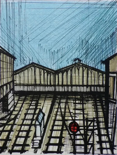 LITHOGRAPHIE LA FETE Dans La Cour Karen Tual N° 9/200 EUR 90,00