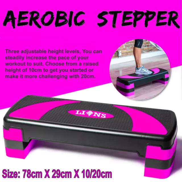 Aerobic 3 Level Adjustable Gym Fitness Yoga Exercise Stepper Board Pilates Step