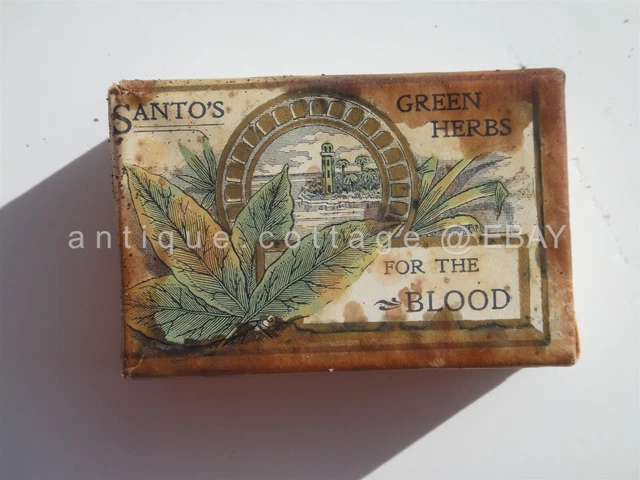 1906 antique UNUSED SANTOS herb QUACK MED homeopathic FOR THE BLOOD rochester ny