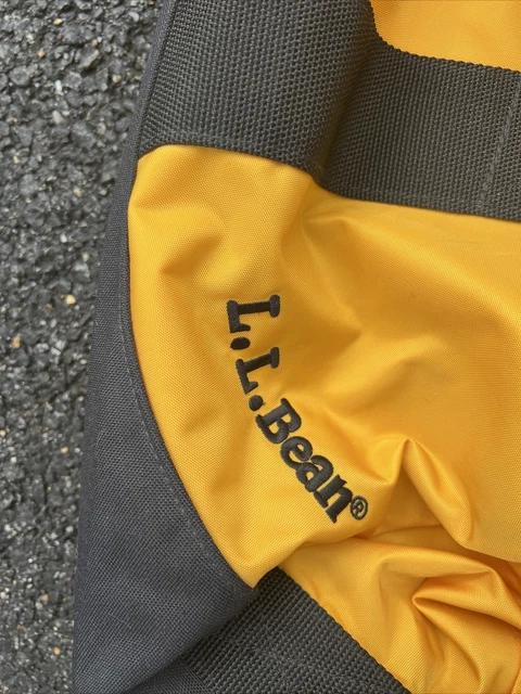 LL Bean ROLLING Adventure Duffle Bag YELLOW Travel Water Resistant 3