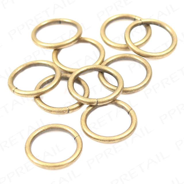 ANTIQUE BRASS CURTAIN RINGS ~SMALL-LARGE~ Pole/Rod Voile/Net Loop Hook ...