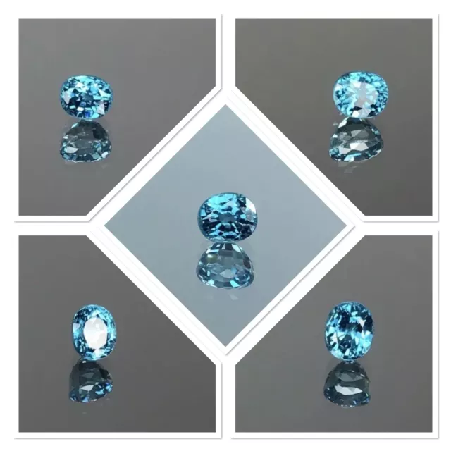 Cambodian Zircon Ocean Neon Blue 1.05 Crt Ratanakiri Mine Rare Saturated Colour