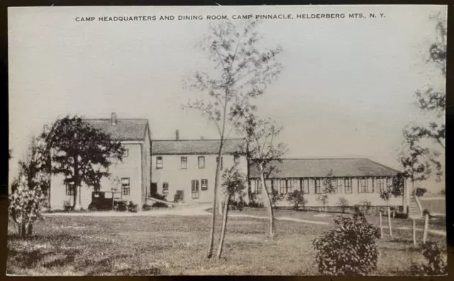 Vintage Postcard 1930's Camp Pinnacle Headquarters, Helderberg Mts. New York NY