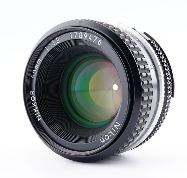 NEAR MINT Nikon Ai NIKKOR 50mm f/1.8 MF Standard Lens w/ Filter From JAPAN