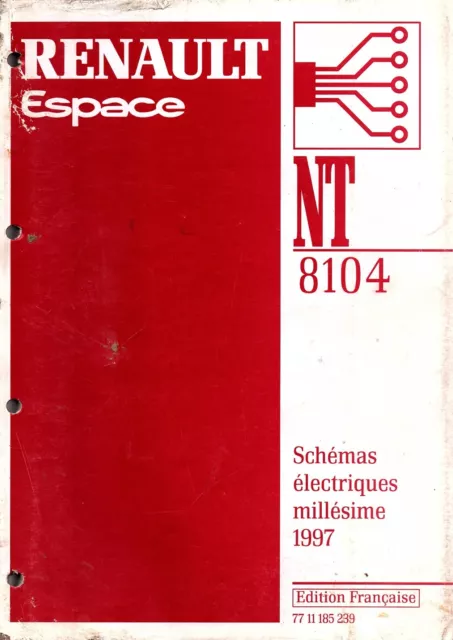 revue technique AUTOMOBILE RENAULT espace NT8104 Shémas électrique