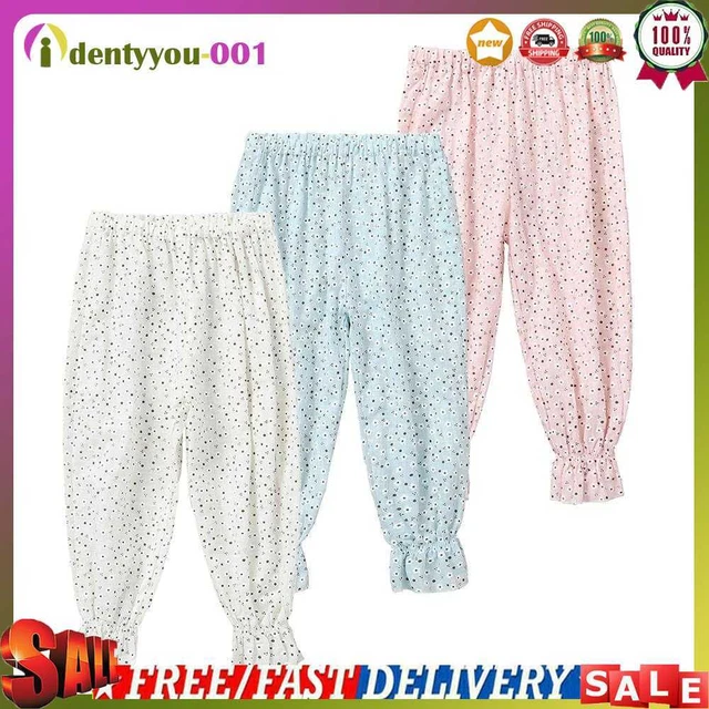Pantaloni per bambine estive antizanzare pantaloni stampati pantaloni larghi