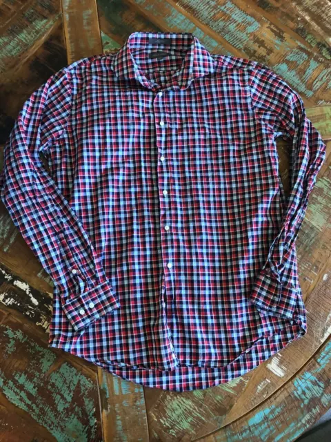 Mens Nordstrom Rack Trim Fit Button Down Shirt Size 17 36/37