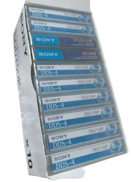 8x SONY DGD150P 40GB DDS-4 DATA CARTRIDGE NEW SEALED & 1xDG90P & 1xDGD120P