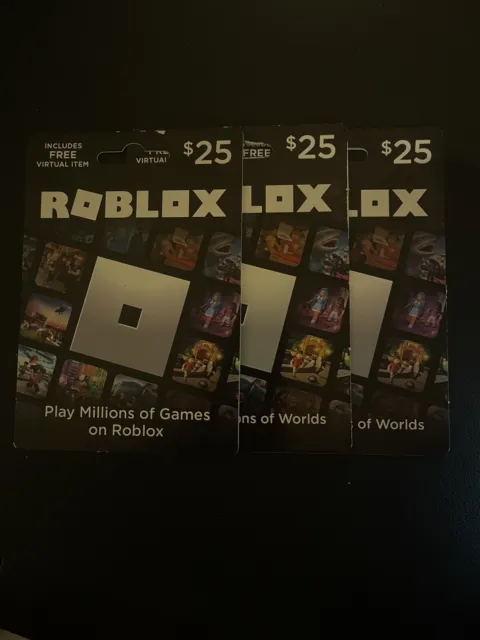 ROBLOX $25 GIFT Card includes Virtual item Gift Card Roblox Game