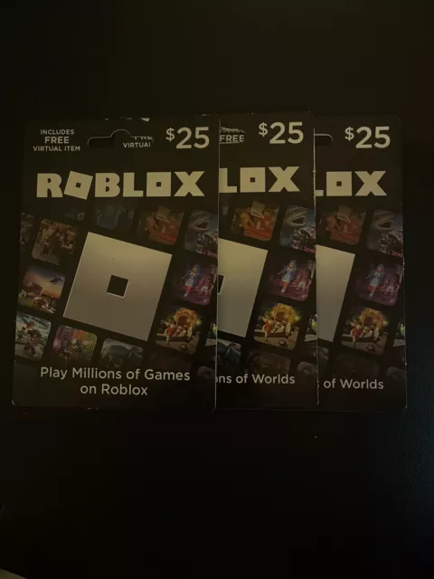 $25 Roblox physical Gift card (free roblox virtual item) USPS SHIPPING