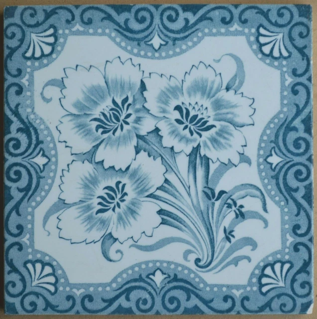 Alfred Meakin - Antique Victorian Majolica Tile C1900