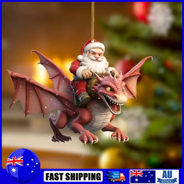 Christmas Cartoon Dragon Decorations Acrylic for Xmas Party Decor (A)