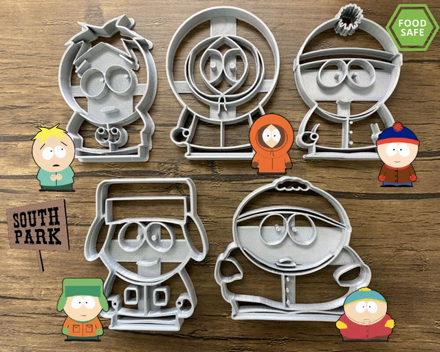 SOUTH PARK SET of 5 Cookie Cutters Stan Cartman Kyle Kenny