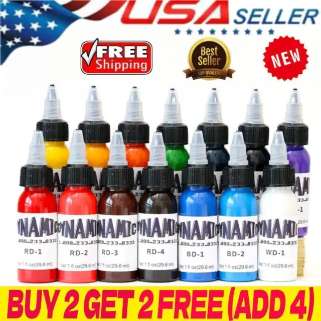BLOODLINE Tattoo UV Nuclear Ink SET BlackLight Red Green White Colors 1/2  oz