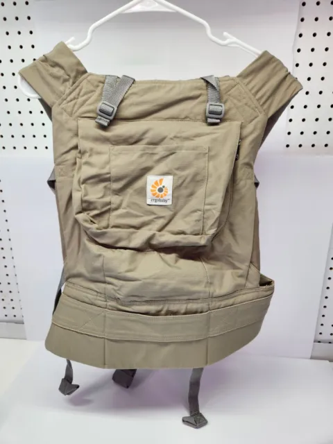 ErgoBaby Carrier Neutral Orig Cotton Front/Back Facing EasyOn Moonstone Taupe
