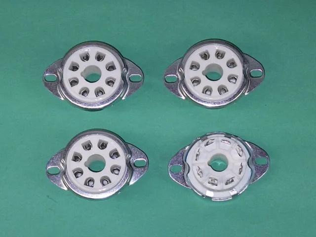 Tube Socket - Octal / 8 Pin - ceramic - lot of (4)