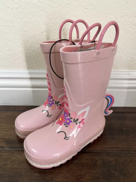 Western Chief Girls Kids Unity Unicorn Rain Boot Pink Toddler SIZE 8