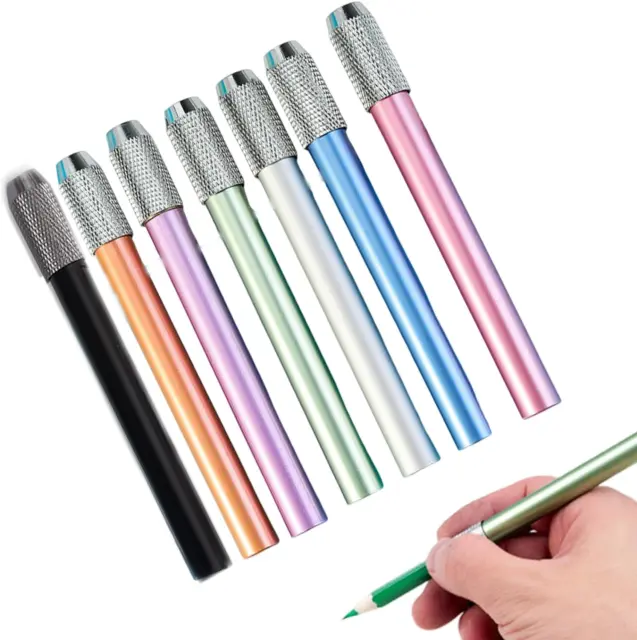 7 PEZZI PROLUNGA penna, colore prolunga matita regolabile matita
