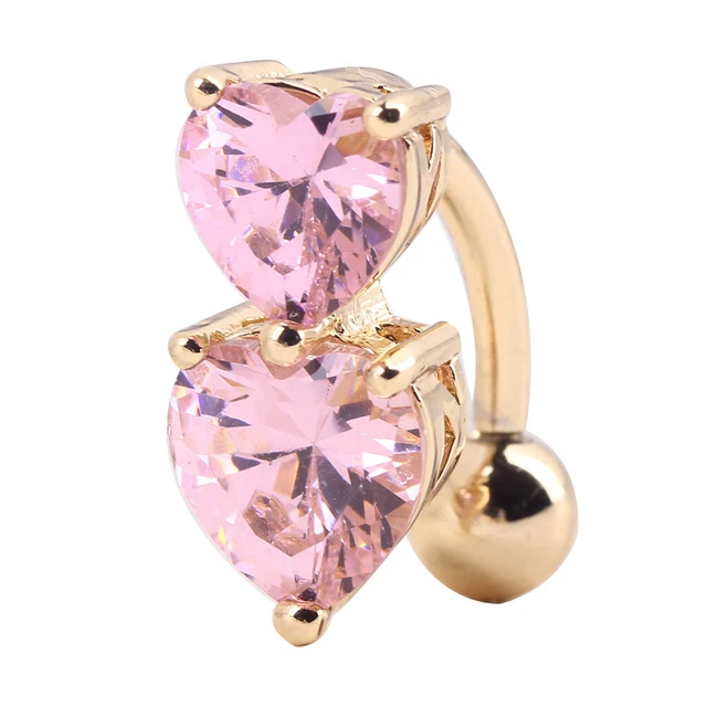 Heart Shape Belly Navel Ring Gioielli Per Il Piercing Del Corpo In Rame Con DB3