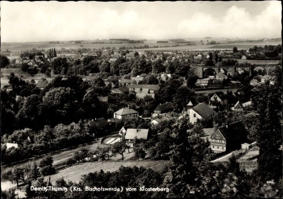 Ak Demitz Thumitz in Sachsen, Ortsansicht vom Klosterberg - 3717037