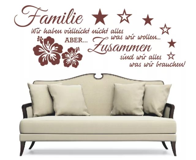 Wandtattoo Spruch Familie Wir haben zusammen Sticker Wandaufkleber Wandsticker