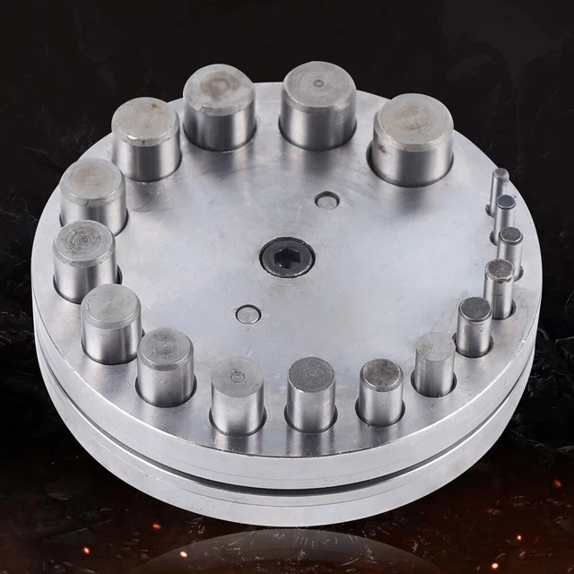 JEWELLERS CIRCLE DISC Cutter Hole Punch Set Metal Punching 17 Holes