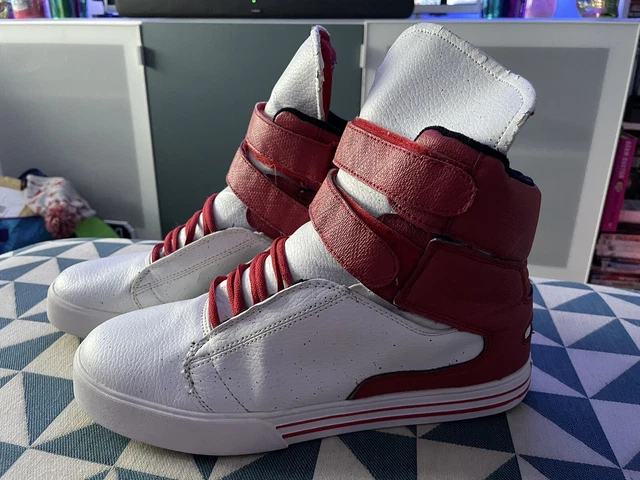 Supra society hotsell white red blue