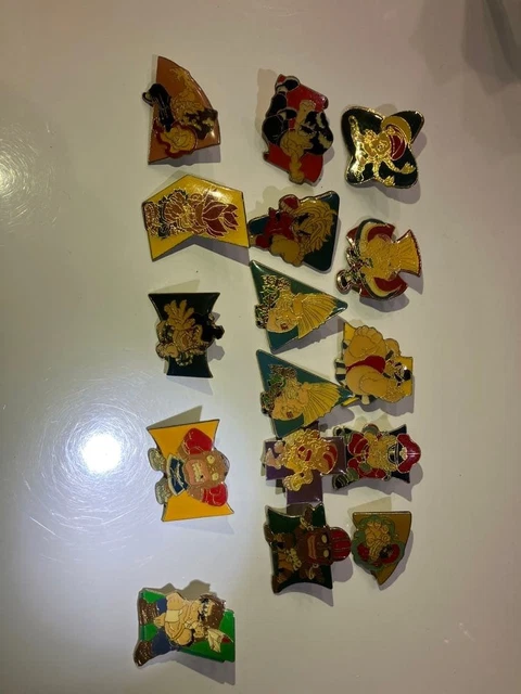 Épingle à Chapeau Vintage - Motif Perruque Wag, émail Coloré - Neuf Sans Emballage